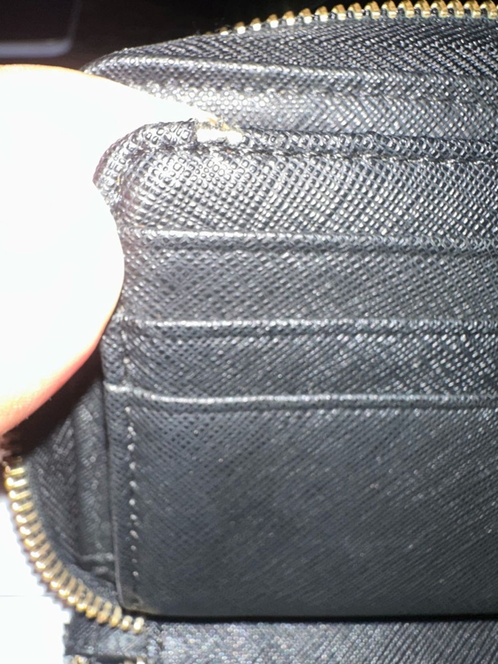 Michael Kors Black Zip-Around Leather Wristlet Wallet with Gold Hardware - Picture 5 of 11